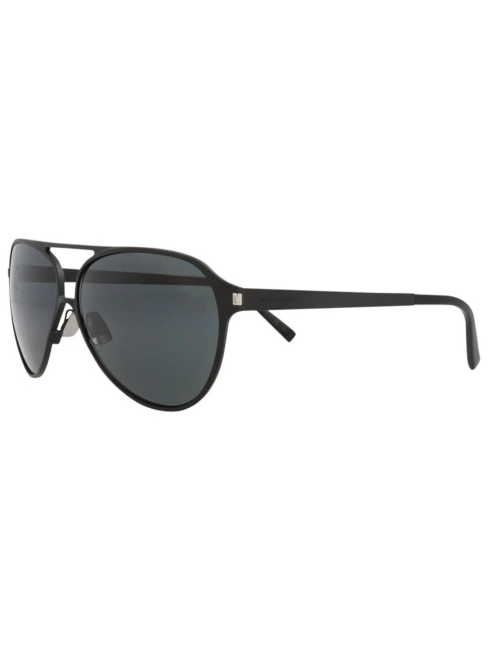 New Saint Laurent Women's Sunglasses Aviator Metal Frame Unisex Black Black